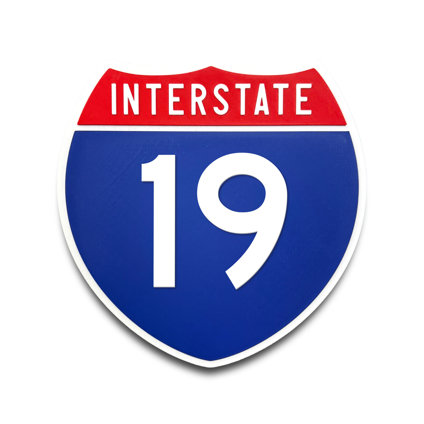 Interstate 19 Number Only road sign replica front view
