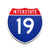 Interstate 19 Number Only road sign replica front view