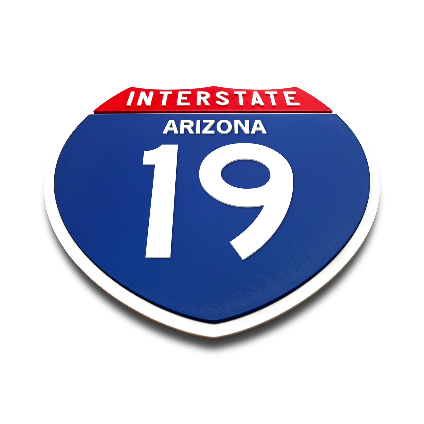 Interstate 19 Arizona road sign replica flat view