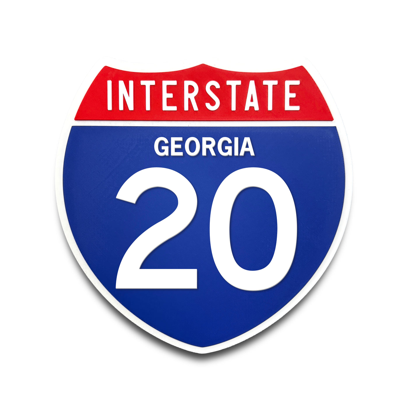 Interstate 20 Georgia road sign replica front view