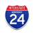 Interstate 24 Kentucky road sign replica front view