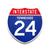 Interstate 24 Tennessee road sign replica front view