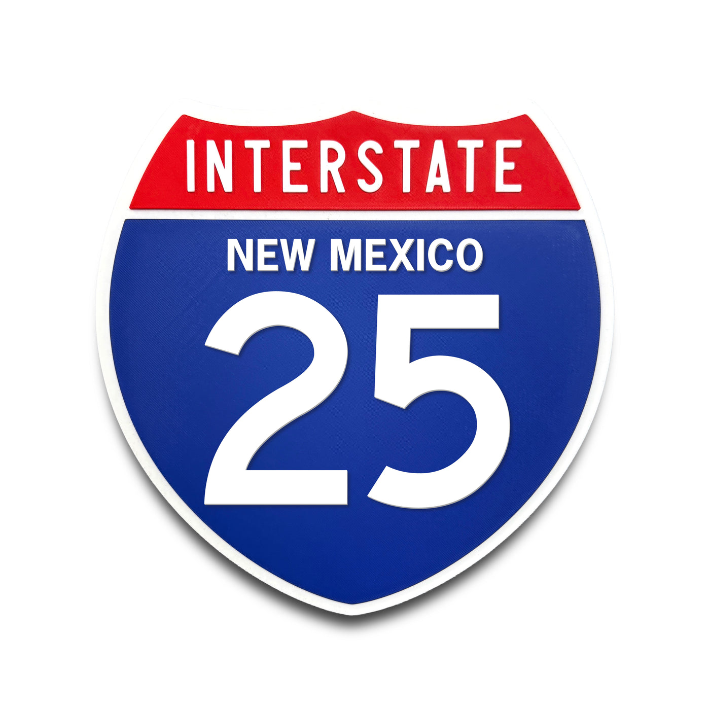 Interstate 25 New Mexico road sign replica front view