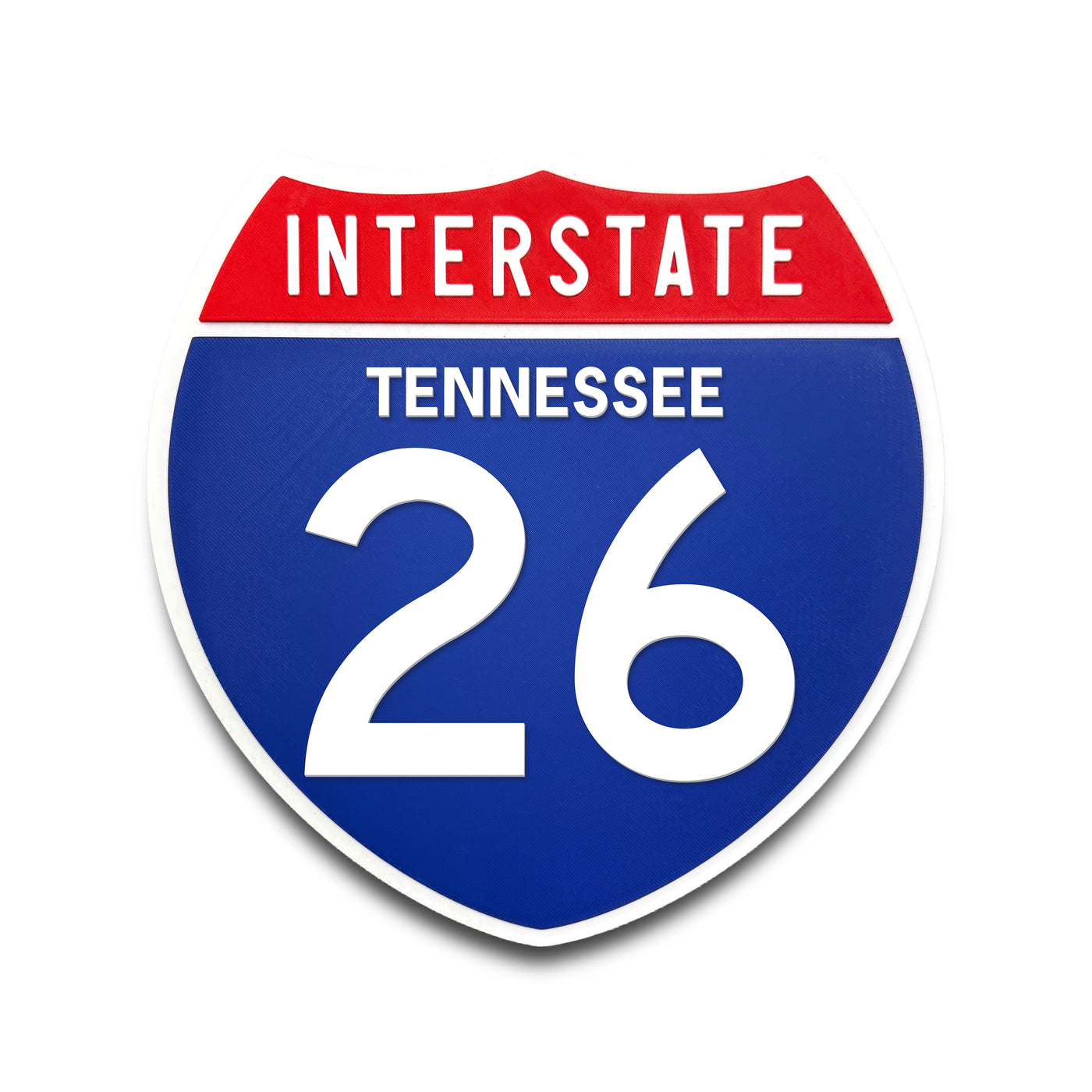 Interstate 26 Tennessee road sign replica front view
