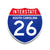 Interstate 26 South Carolina road sign replica front view