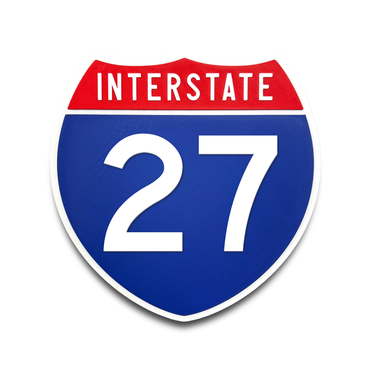 Interstate 27 Number Only road sign replica front view