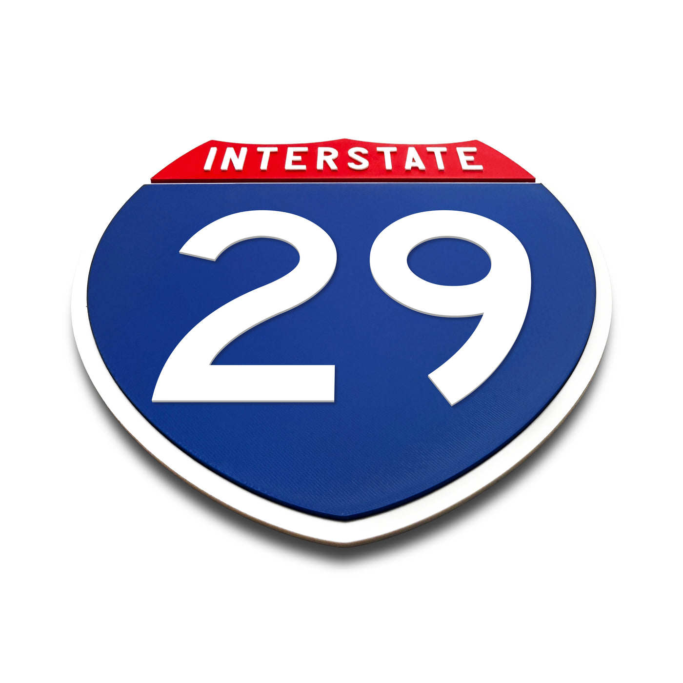 Interstate 29 Number Only road sign replica flat view
