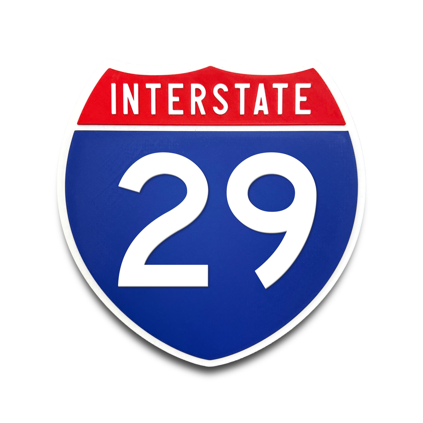 Interstate 29 Number Only road sign replica front view