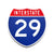 Interstate 29 Number Only road sign replica front view