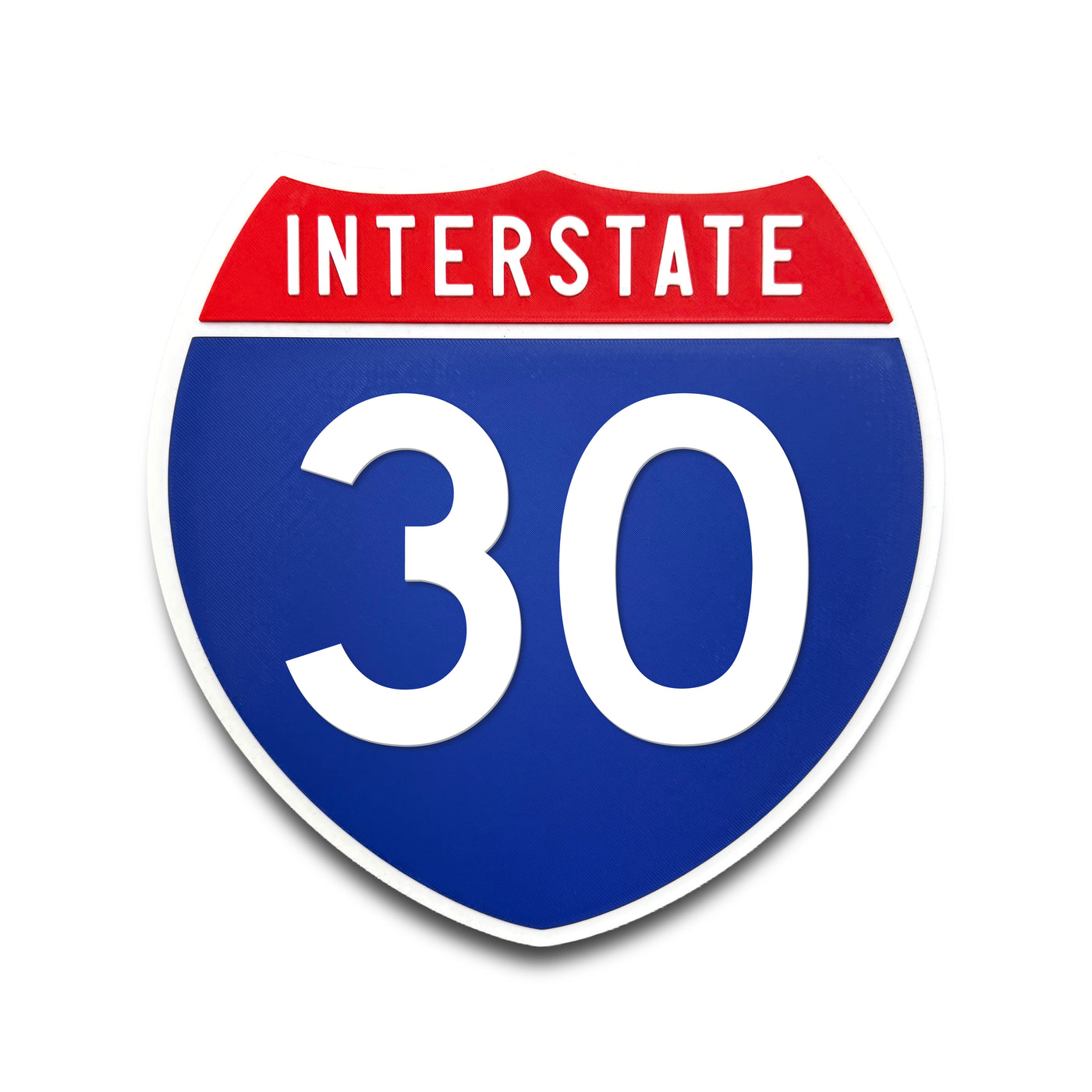Interstate 30 Number Only road sign replica front view