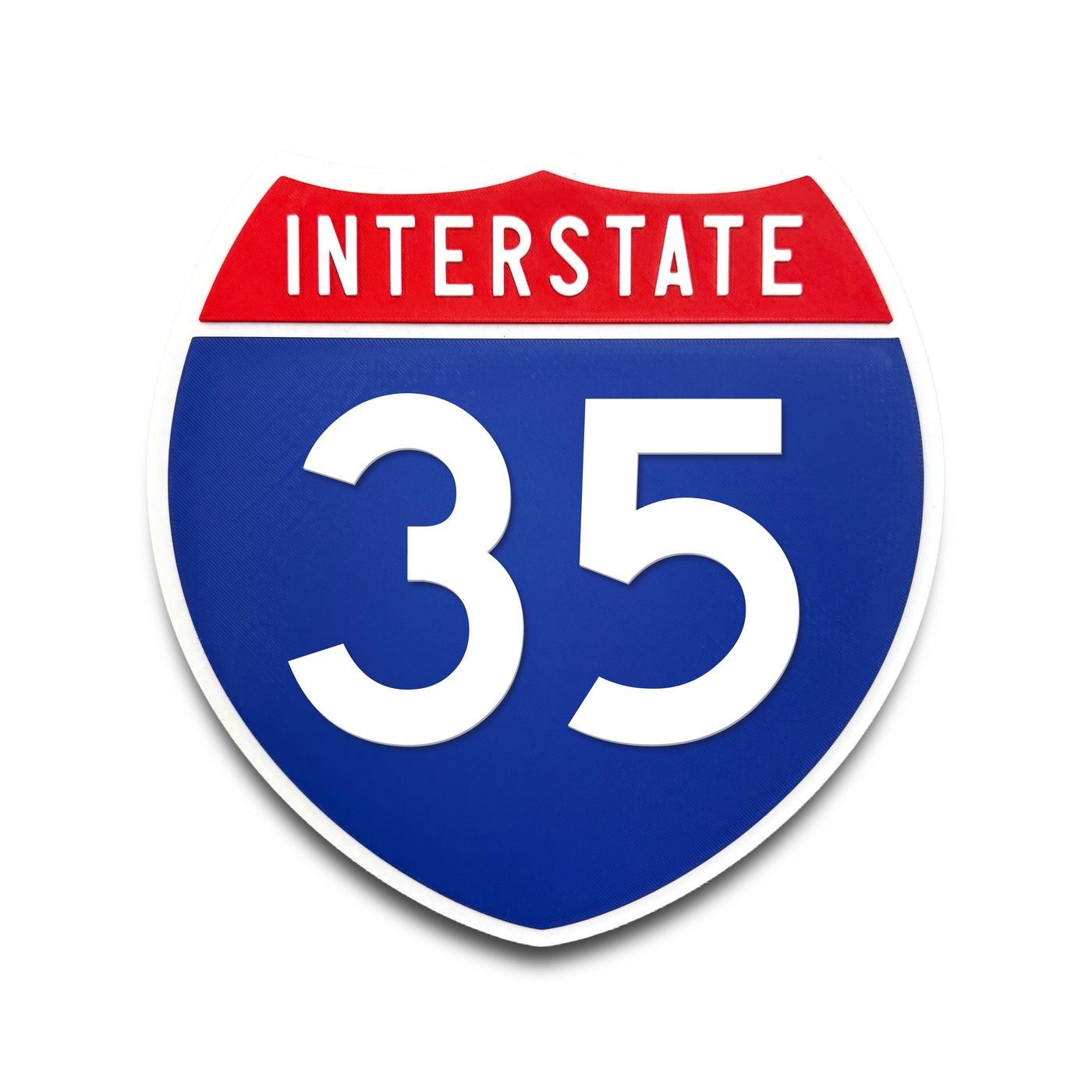 Interstate 35 Number Only road sign replica front view