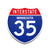 Interstate 35 Minnesota road sign replica front view