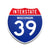 Interstate 39 Wisconsin road sign replica front view