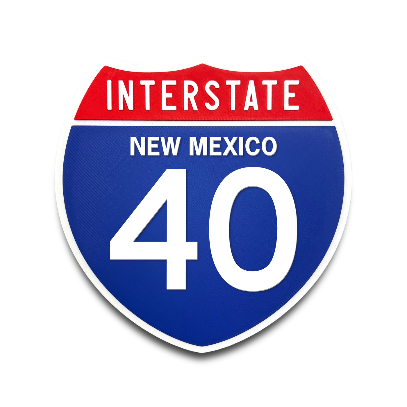 Interstate 40 New Mexico road sign replica front view