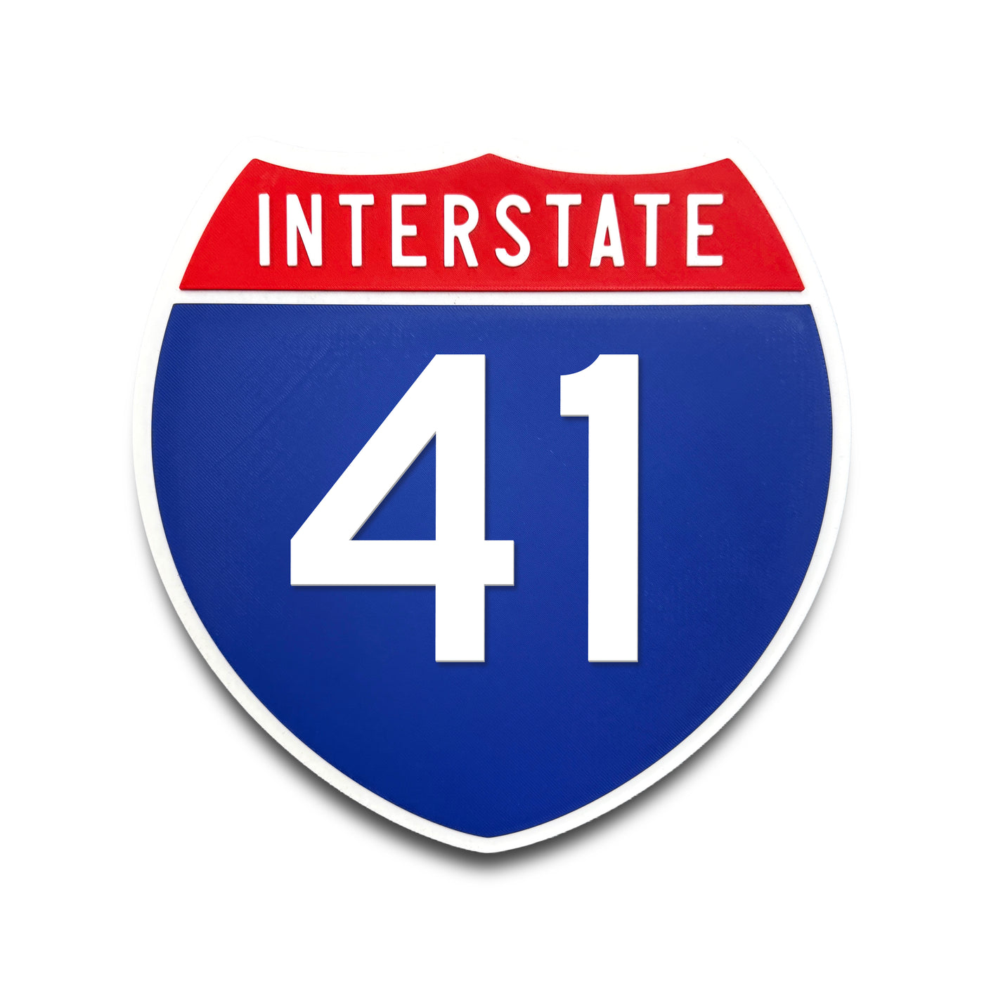 Interstate 41 Number Only road sign replica front view