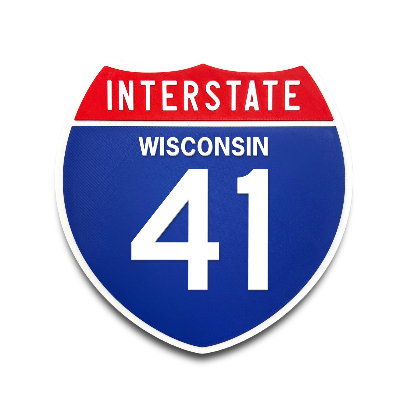 Interstate 41 Wisconsin road sign replica front view