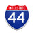 Interstate 44 Number Only road sign replica front view