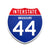 Interstate 44 Missouri road sign replica front view