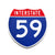 Interstate 59 Number Only road sign replica front view
