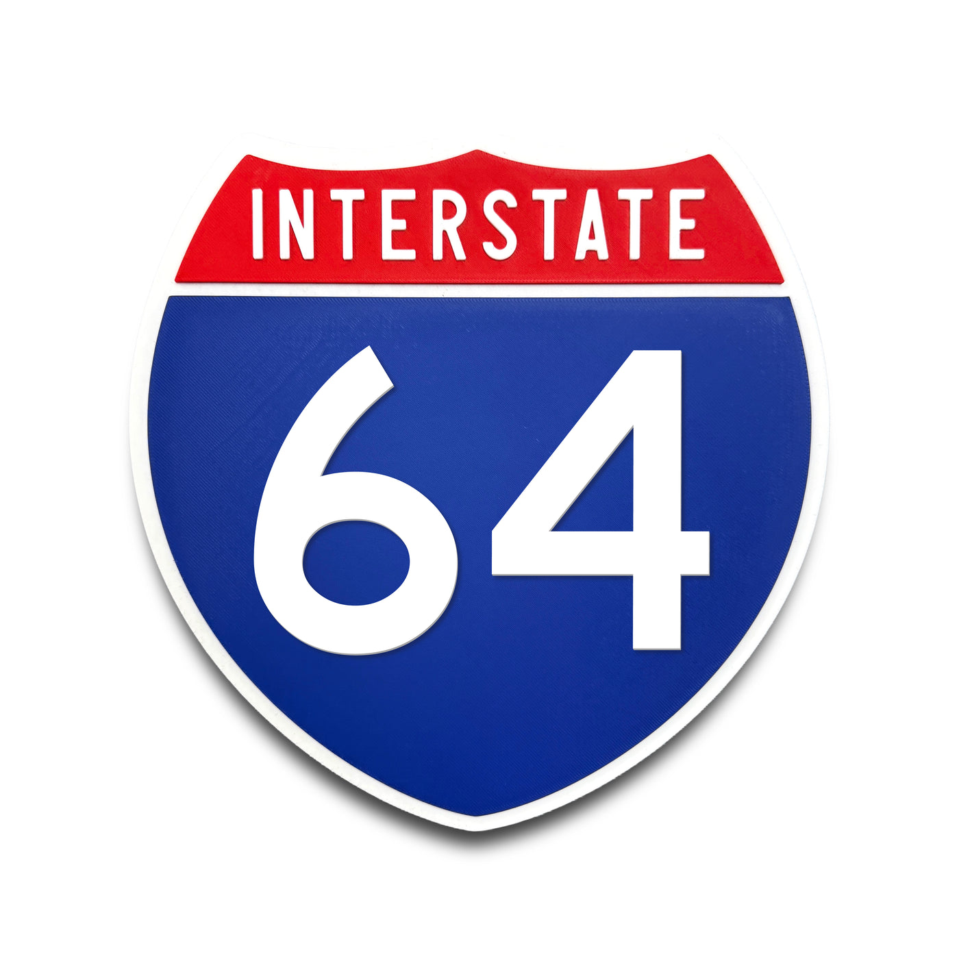 Interstate 64 Number Only road sign replica front view