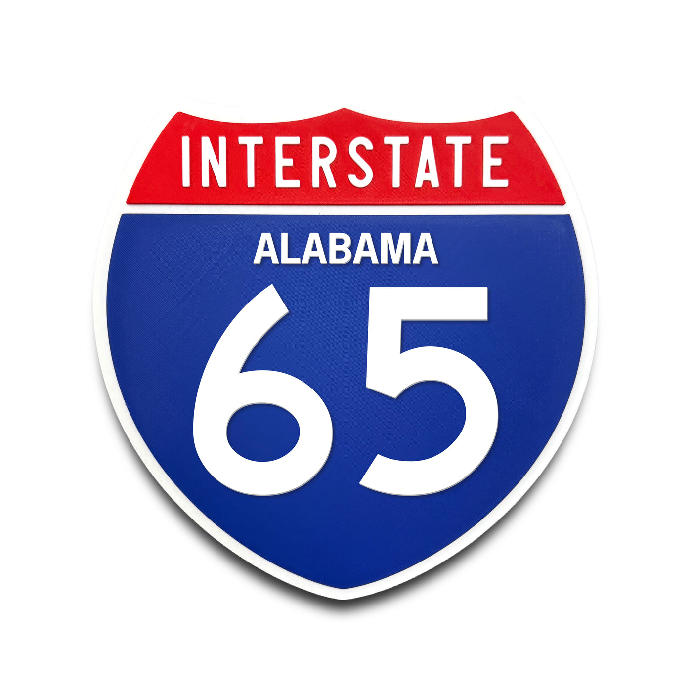 Interstate 65 Alabama road sign replica front view