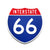 Interstate 66 Number Only road sign replica front view