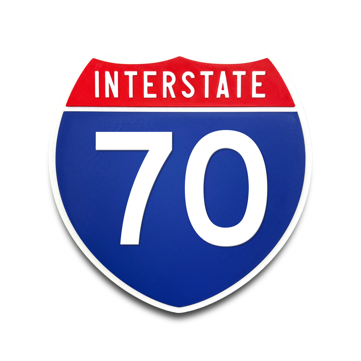 Interstate 70 Number Only road sign replica front view