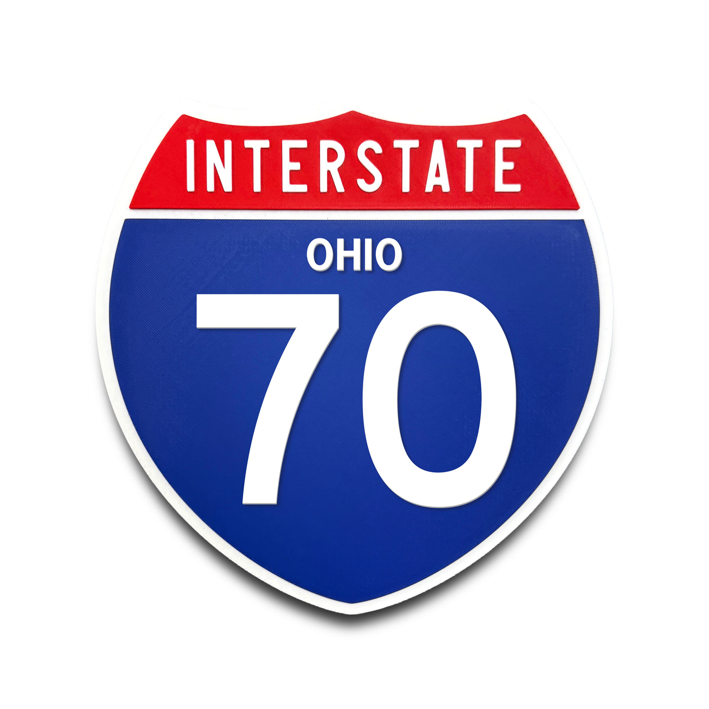 Interstate 70 Ohio road sign replica front view