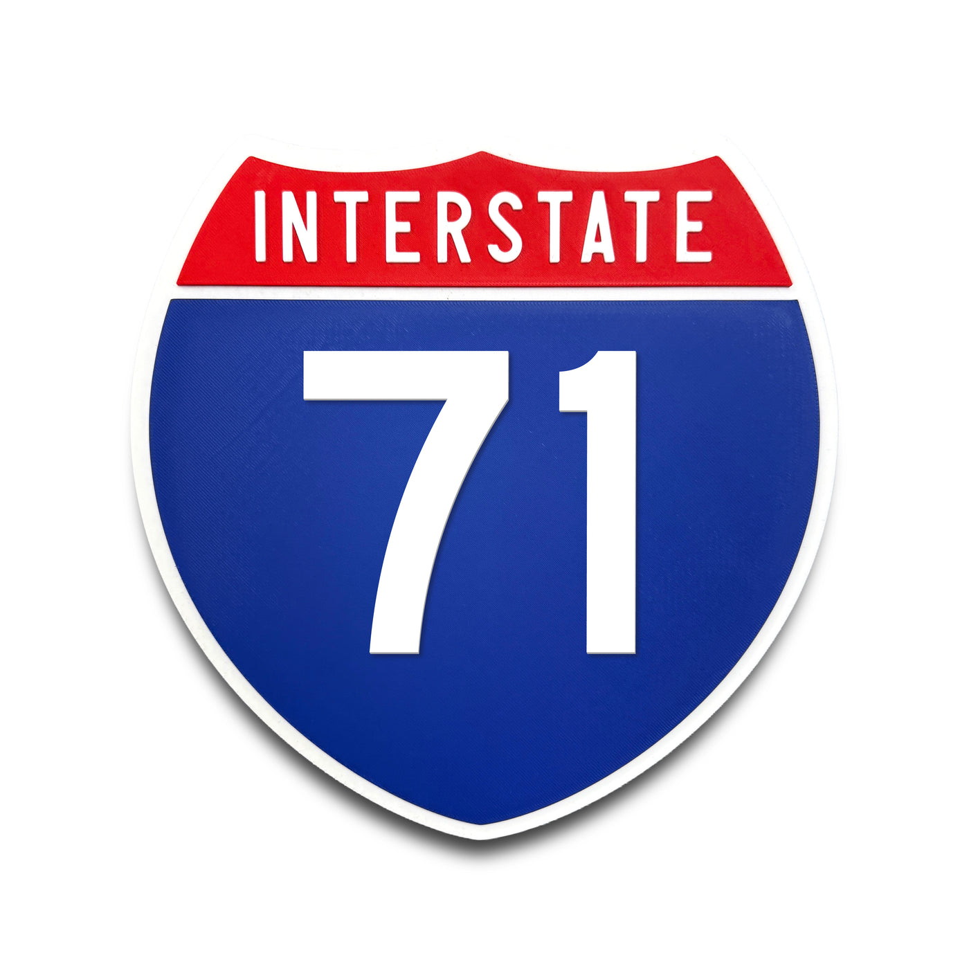 Interstate 71 Number Only road sign replica front view