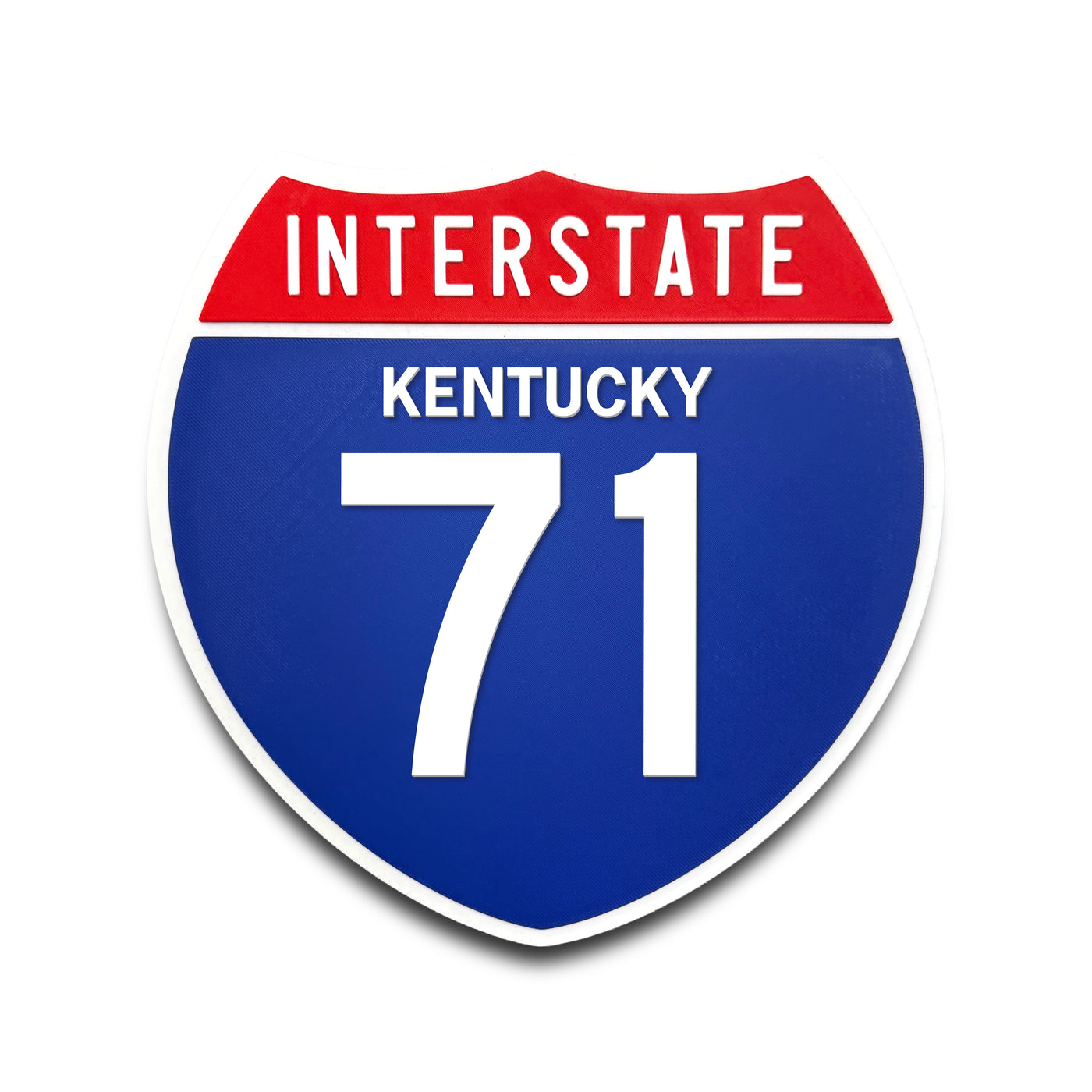 Interstate 71 Kentucky road sign replica front view