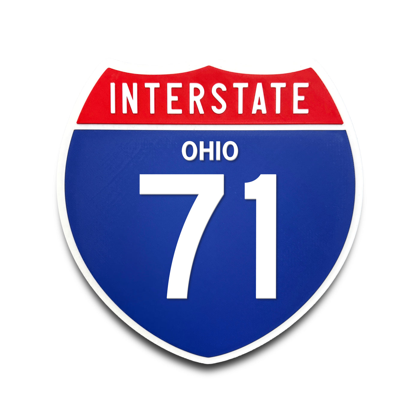 Interstate 71 Ohio road sign replica front view