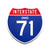 Interstate 71 Ohio road sign replica front view