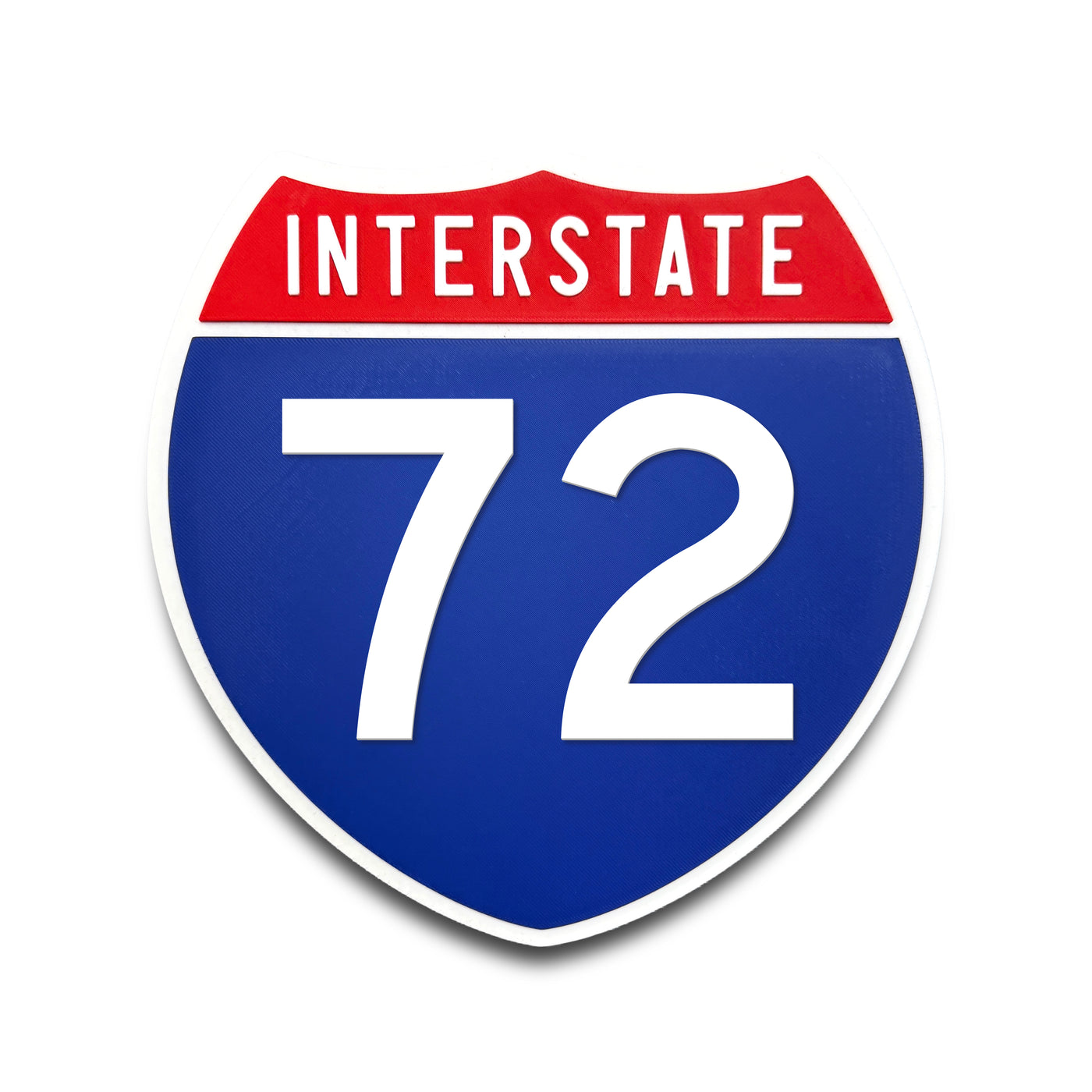 Interstate 72 Number Only road sign replica front view