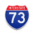 Interstate 73 Number Only road sign replica front view