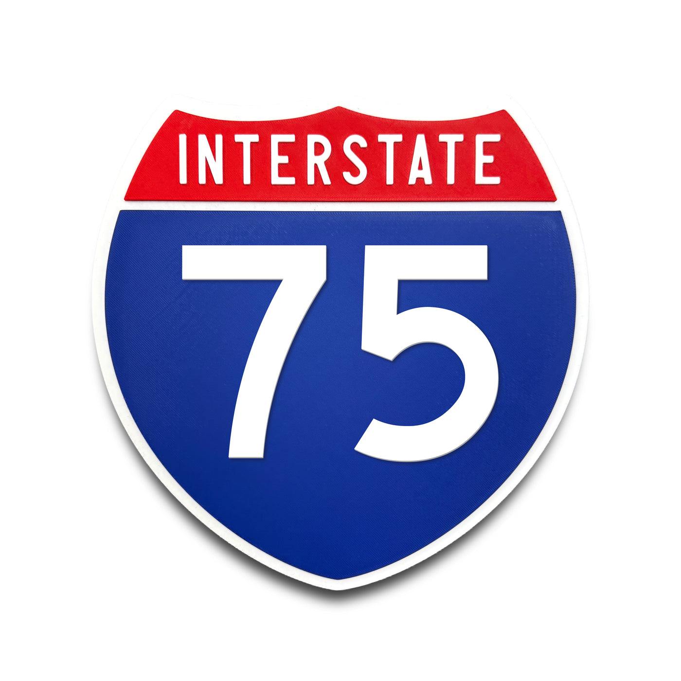Interstate 75 Number Only road sign replica front view