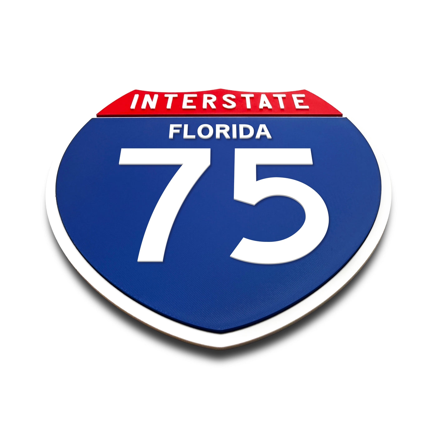Interstate 75Florida road sign replica flat view