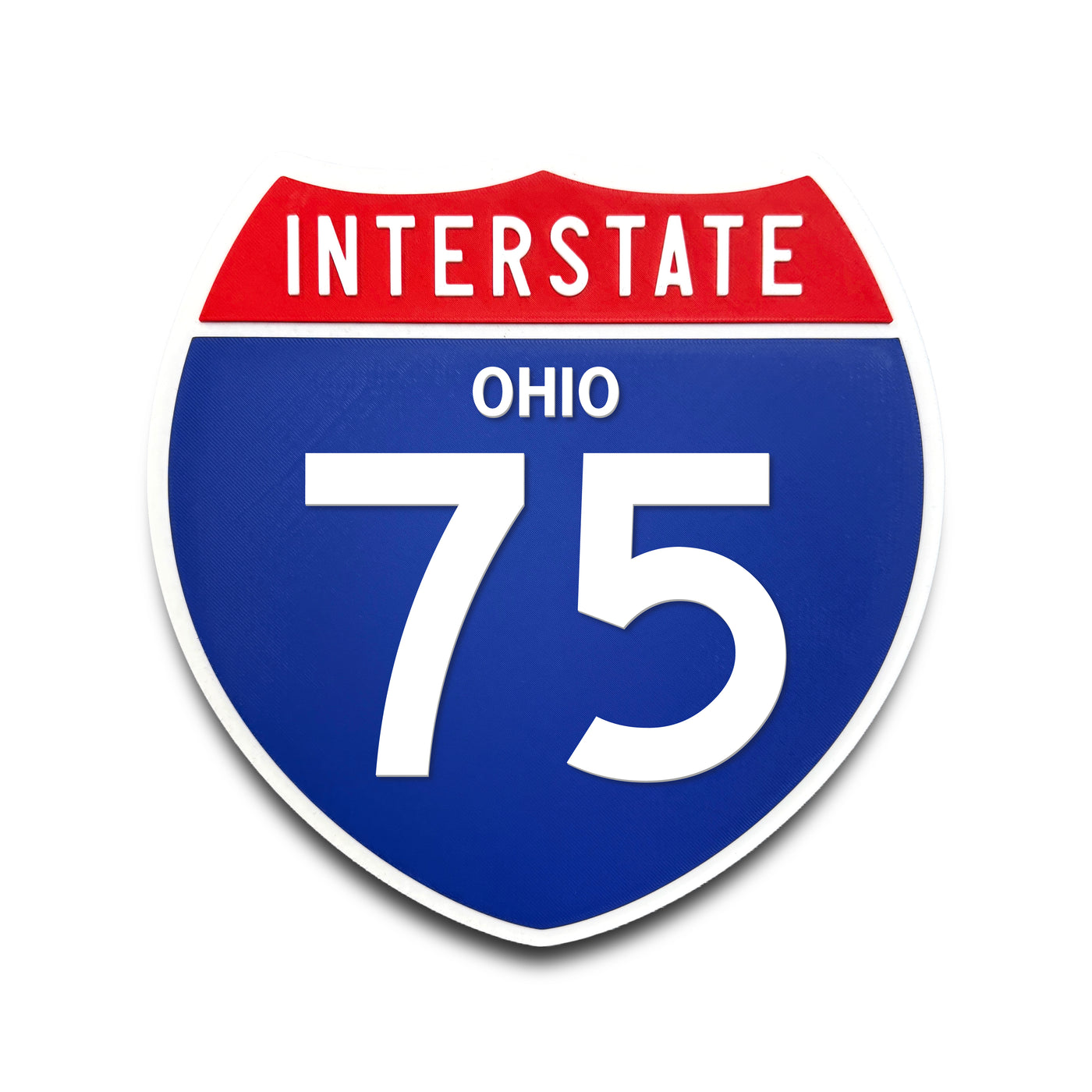 Interstate 75 Ohio road sign replica front view