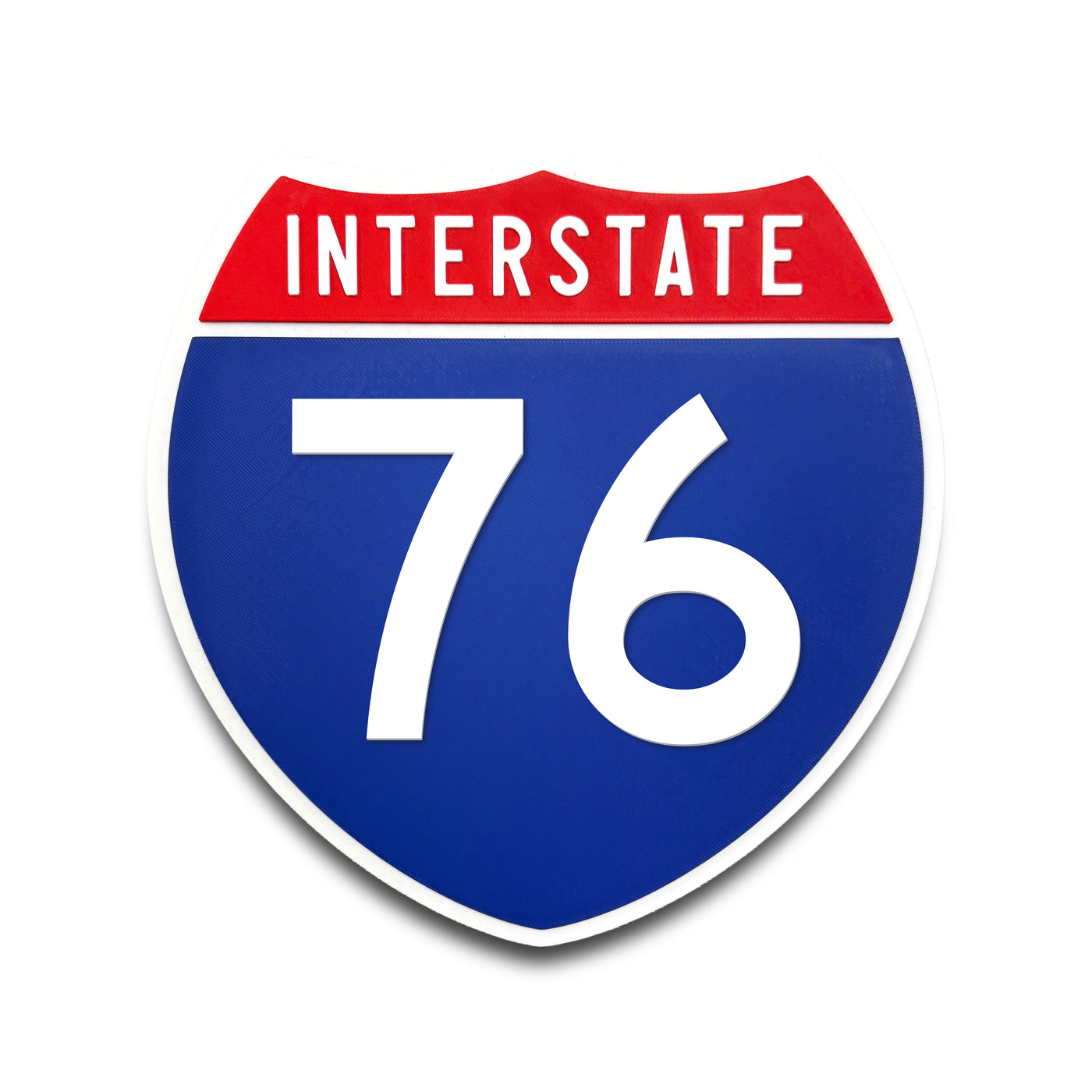 Interstate 76 Number Only road sign replica front view