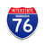 Interstate 76 Nebraska road sign replica front view