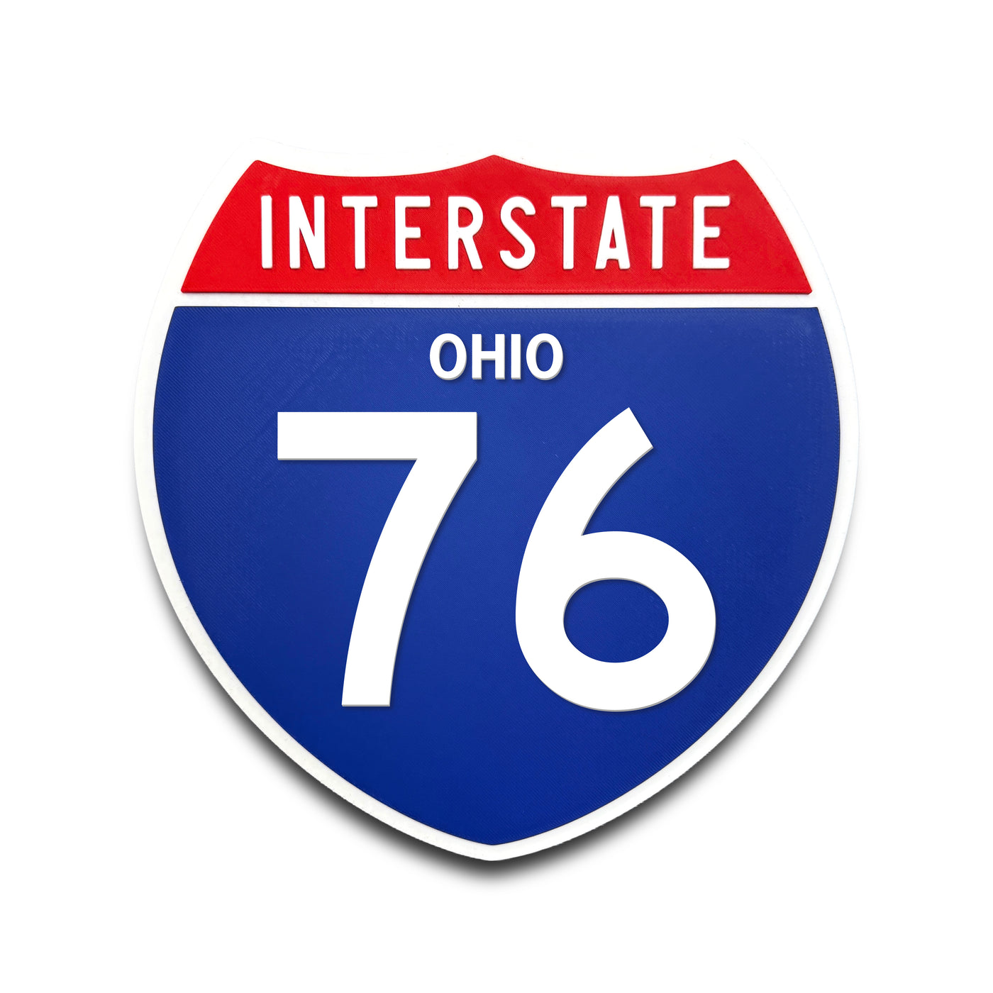 Interstate 76 Ohio road sign replica front view