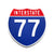 Interstate 77 Number Only road sign replica front view