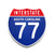 Interstate 77 South Carolina road sign replica front view