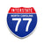 Interstate 77 North Carolina road sign replica front view