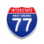 Interstate 77 West Virginia road sign replica front view
