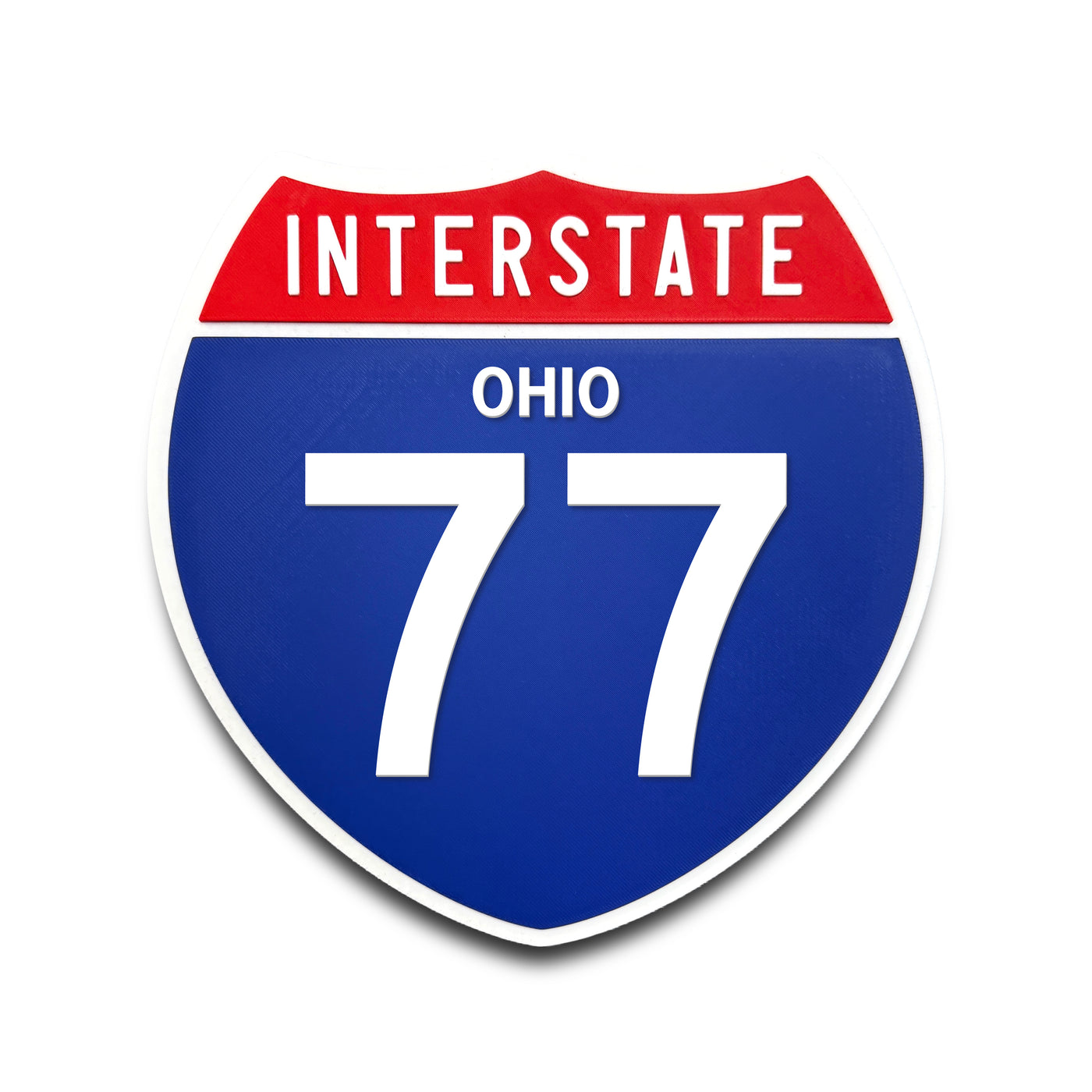 Interstate 77 Ohio road sign replica front view