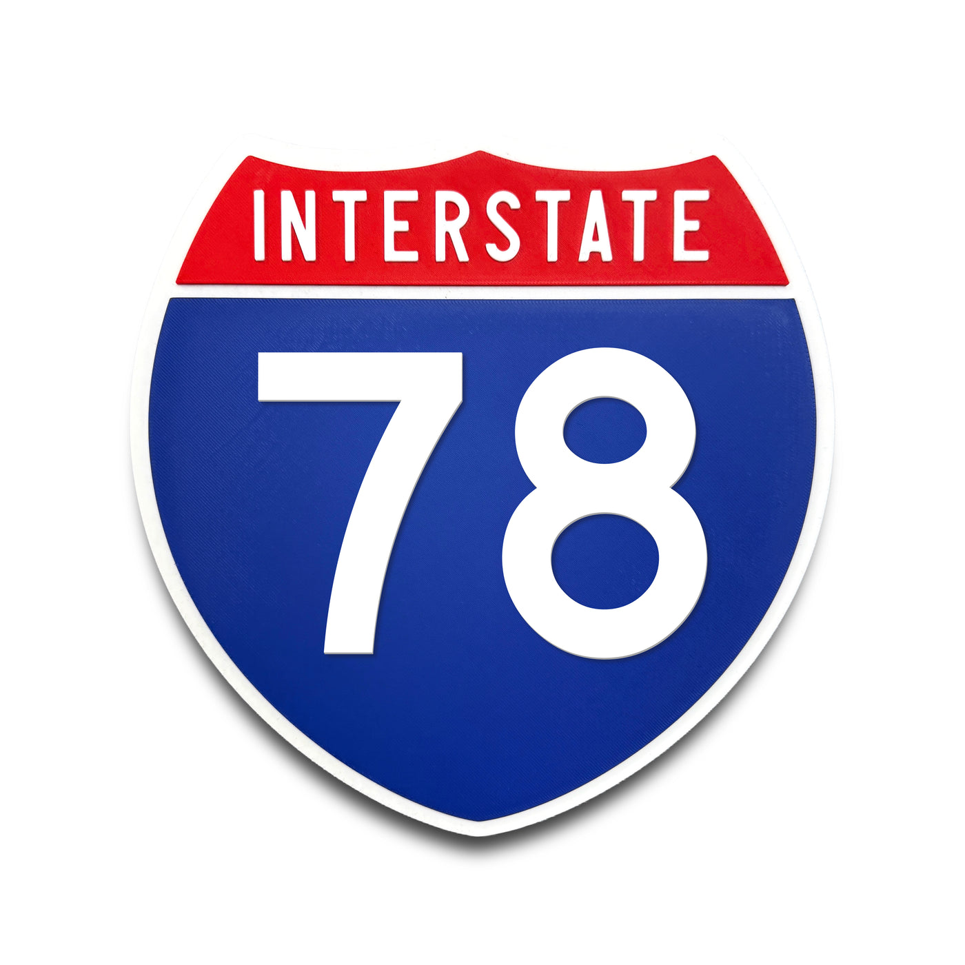 Interstate 78 Number Only road sign replica front view