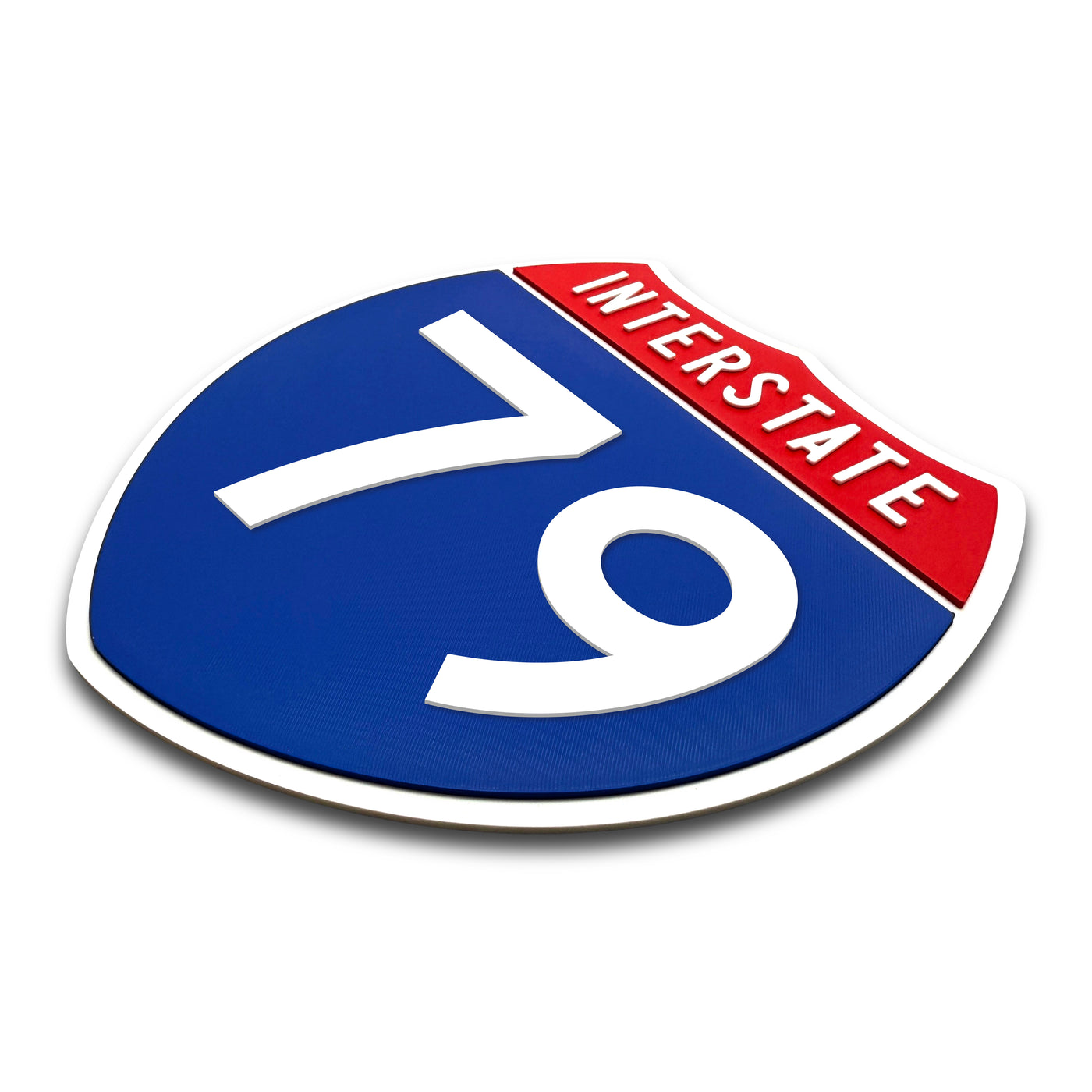 Interstate 79 Number Only road sign replica three quarter view