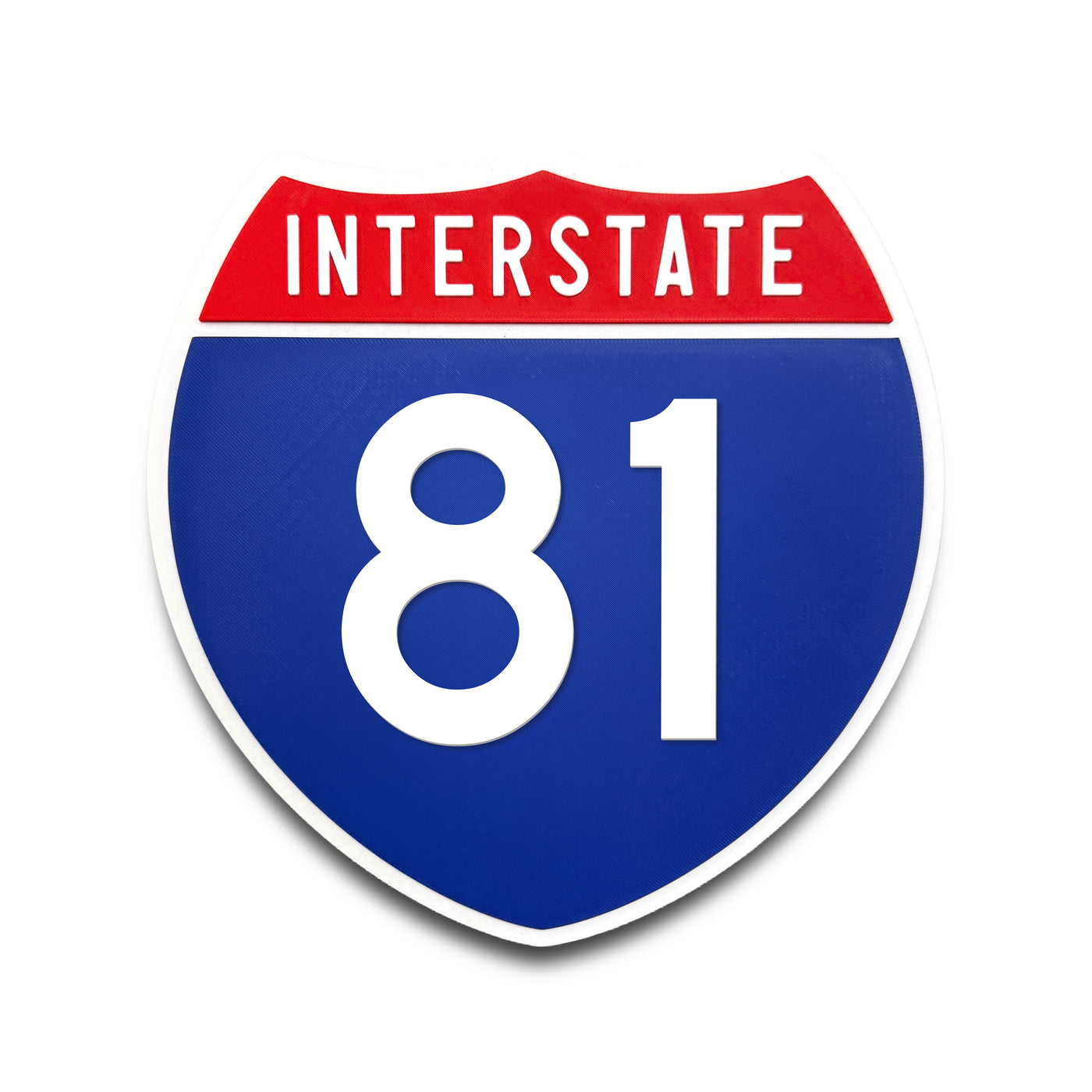 Interstate 81 Number Only road sign replica front view
