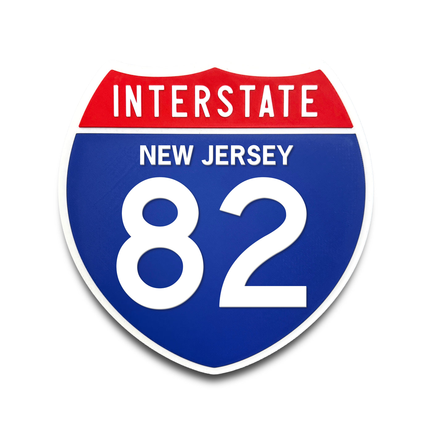 Interstate 82 New Jersey road sign replica front view