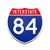 Interstate 84 Number Only road sign replica front view